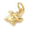Rack Plating Brass Micro Pave Cubic Zirconia Pendants KK-U027-09-01G-2