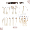 2 Sets 2 Styles Iron Hair Forks for Women OHAR-ME0001-03-2