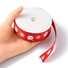 1 Roll Christmas Printed Polyester Grosgrain Ribbons OCOR-YW0001-05C-4