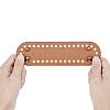 PU Leather Oval Long Bottom for Knitting Bag FIND-WH0043-56B-6