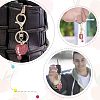 2Pcs 2 Colors Full Rhinestone Apple Keychains KEYC-CA0001-32-6
