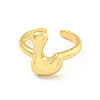 Brass Letter Open Cuff Rings for Women RJEW-G313-01L-G-2