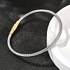 304 Stainless Steel Twisted Rope Shape Bangles for Women BJEW-C091-02B-GP-2