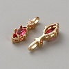 Brass Micro Pave Cubic Zirconia Pendants KK-WH0095-09D-2