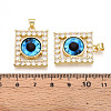 Brass Micro Pave Clear Cubic Zirconia Pendants for Women KK-T070-91A-03-3