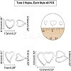 120Pcs 3 Style 304 Stainless Steel Linking Rings STAS-UN0026-33-2