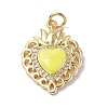 Eco-Friendly Rack Plating Brass Micro Pave Cubic Zirconia Pendants KK-F845-33G-01-1