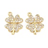 Brass Micro Pave Cubic Zirconia Pendants KK-C162-100G-1