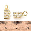 Brass Micro Pave Clear Cubic Zirconia Charms KK-N241-001B-3