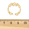 Heart Brass Cuff Rings for Women RJEW-B119-01G-5