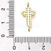 Brass Pave Clear Cubic Zirconia Connector Charms KK-M101-02C-G02-3
