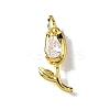 Brass Micro Pave Cubic Zirconia Pendants KK-Z102-01G-01-4