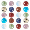 20Pcs Natural & Synthetic Mixed Gemstone Cabochons G-TA0002-76C-1