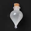 Teardrop Glass Cork Bottles Ornament AJEW-A039-01E-2