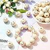 Printed Natural Wood European Beads LS-WOOD-T019-13B-01-4