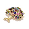 Colorful Christmas Tree Rhinestone Brooch LS-JEWB-A004-11G-2