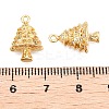 Christmas Theme Brass Pave Clear Cubic Zirconia Charms KK-T073-06G-3