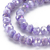 Opaque Baking Painted Glass Beads Strands EGLA-N006-010A-B04-3