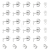 200Pcs 304 Stainless Steel Stud Earring Findings STAS-UN0063-93-1