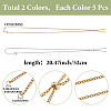 10Pcs 2 Colors Adjustable 304 Stainless Steel Curb Chains Necklaces Making MAK-SC0001-43-2