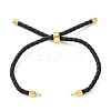 Adjustable Round Braided Microfiber Leather Cord Bracelet Making KK-CBAC260-01G-32-1