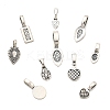 Tibetan Style Alloy Glue-on Flat Pad Bails for Pendant Making PALLOY-PH0012-24-1