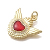 Brass Micro Pave Cubic Zirconia Pendants KK-D431-034E-G-2