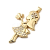 Brass Micro Pave Cubic Zirconia Pendants KK-H519-02A-G-2