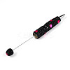 Heart Resin & Polymer Clay Pave Rhinestone Ball-Point Pen AJEW-T013-03C-2