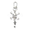 Halloween Skull & Key Alloy Pendant Decorations HJEW-JM02219-1