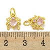 Rack Plating Brass Micro Pave Cubic Zirconia Spider Charms ZIRC-I065-02B-3