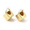 Brass Thick Rhombus Hoop Earrings for Women EJEW-E275-04G-1