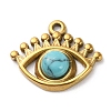 Natural Turquoise Dyed Eye Pendants STAS-Q249-01G-04-1