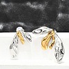 304 Stainless Steel Two-tone Stud Earrings for Women EJEW-R023-01GP-04-1