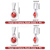 Zinc Alloy Rhinestone Pendants ALRI-PH0001-17-RS-2