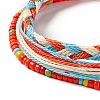 3Pcs 3 Style Plastic Braided Bead Bracelets Set BJEW-B065-08A-2