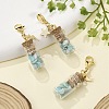 Natural Amazonite Chip inside Glass Wishing Bottle Pendant Decoration HJEW-JM03130-01-1
