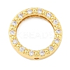Brass Micro Pave Clear Cubic Zirconia Beads Frame KK-P277-58B-G-1