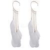 Bohemian Style Alloy Chain with Feather Tassel Cuff Earrings FS-WGB03F7-01-1