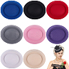 8Pcs 8 Colors Fabric Pillbox Stewardess Fascinator Hat Base for Millinery AJEW-GF0010-95-1