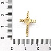 Brass Pave Black & Clear Cubic Zirconia Connector Charms KK-M101-02A-G01-3
