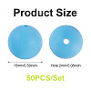 50Pcs Food Grade Eco-Friendly Silicone Beads SIL-TA0002-89I-3