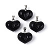 Natural Obsidian Chunky Pendants G-T143-19K-1