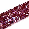 Electroplate Transparent Glass Beads Strands GLAA-N021-4mm-26-1