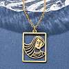 304 Stainless Steel Necklace NJEW-D330-01G-06-5