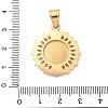 316 Surgical Stainless Steel Rhinestone Pendants STAS-P412-07G-3