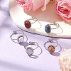 Oval Natural & Synthetic Gemstone Finger Rings RJEW-JR00748-02-2