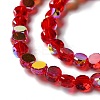 Transparent Electroplate Glass Beads Strands GLAA-Q099-I01-08-3