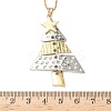 Alloy Christmas Tree Pendant Box Chain Necklaces for Women LS-NJEW-F359-01-3