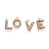 304 Stainless Steel and Rhinestone Pendants STAS-T071-11A-G-2
